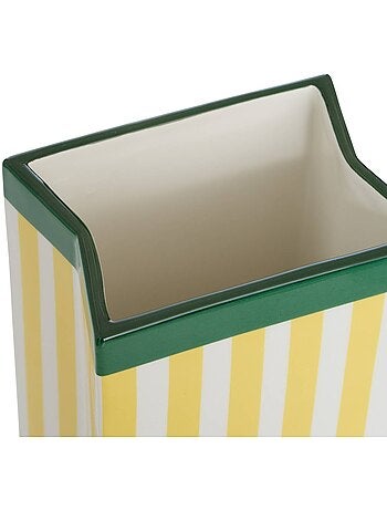 Vase rectangulaire rayé en dolomite della
