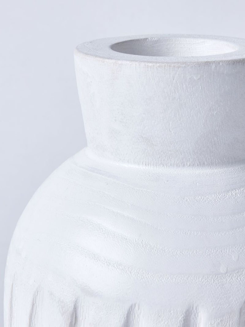 Vase rond avec rainures FRENCH PORT Ecru - Kiabi