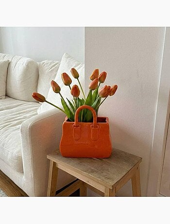 Vase sac à main en céramique, H25cm
