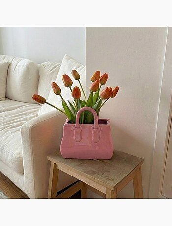 Vase sac à main en céramique, H25cm