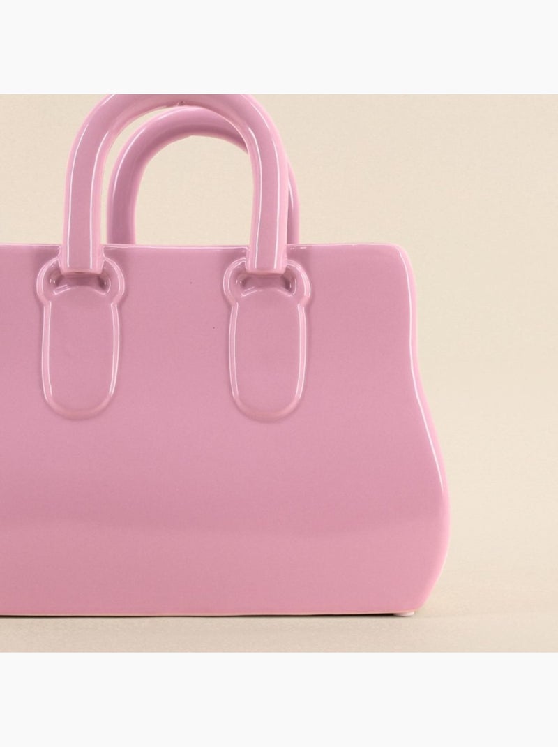 Vase sac à main en céramique, H25cm Rose - Kiabi