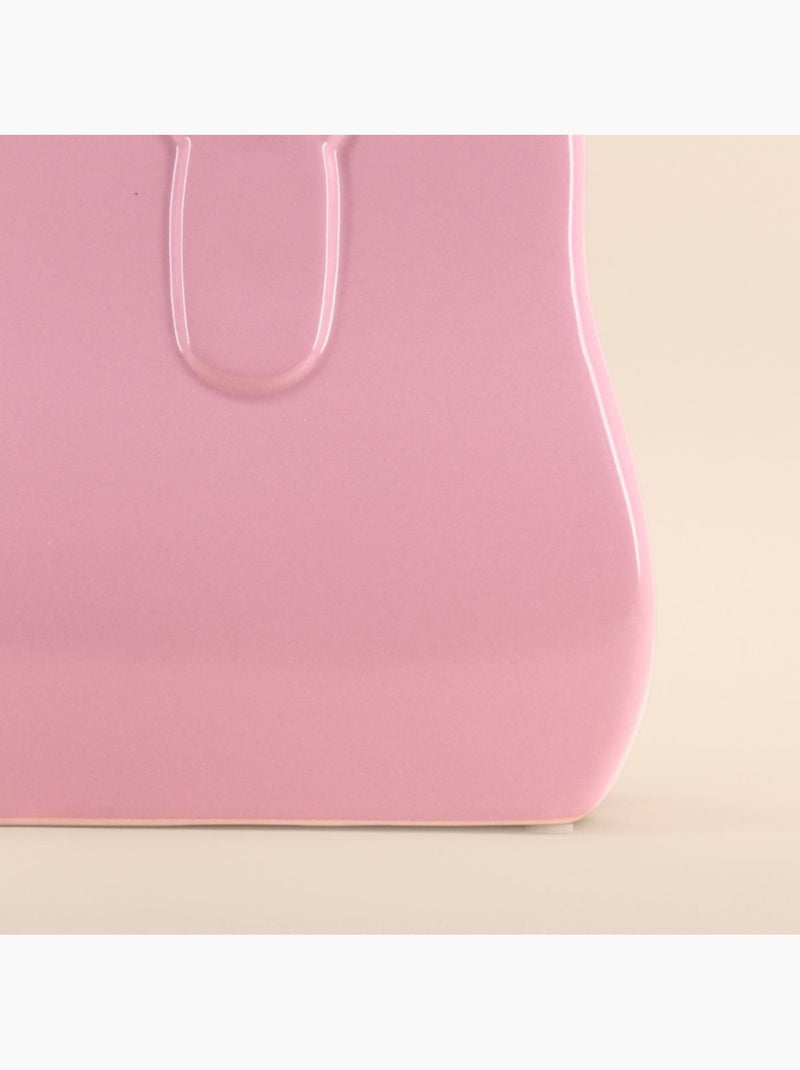 Vase sac à main en céramique, H25cm Rose - Kiabi