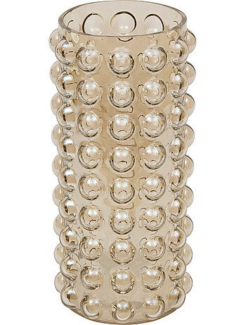 Vase sculpté boules en verre irisé DORIA