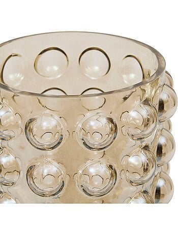 Vase sculpté boules en verre irisé DORIA