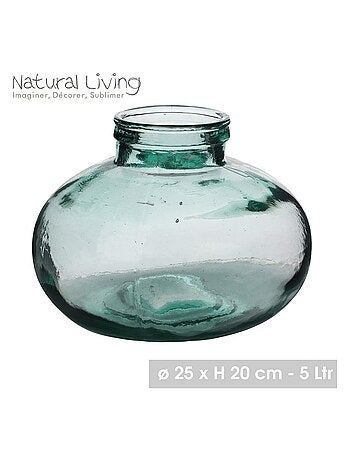 Vase Seda verre recyclé 5L D25 H20