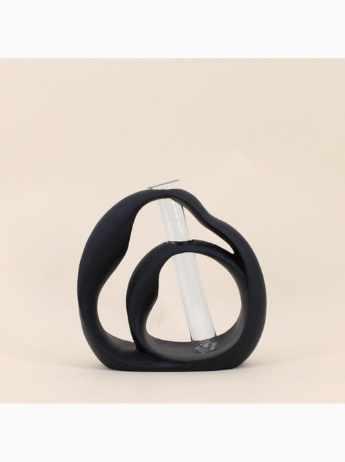 Vase soliflore structure en résine 22cm - Kiabi