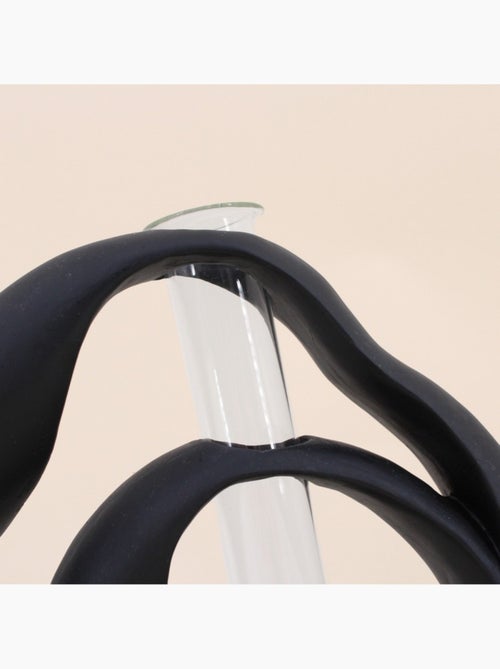 Vase soliflore structure en résine 22cm - Kiabi
