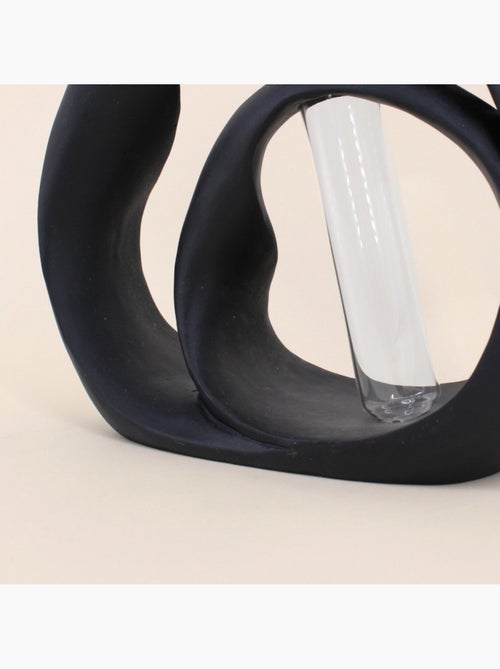 Vase soliflore structure en résine 22cm - Kiabi