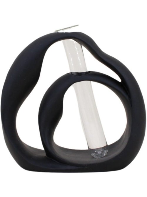 Vase soliflore structure en résine 22cm - Kiabi