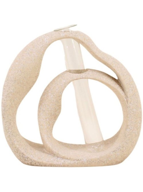 Vase soliflore structure en résine, H22cm - Kiabi