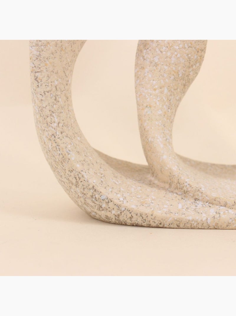 Vase soliflore structure en résine, H22cm Beige - Kiabi
