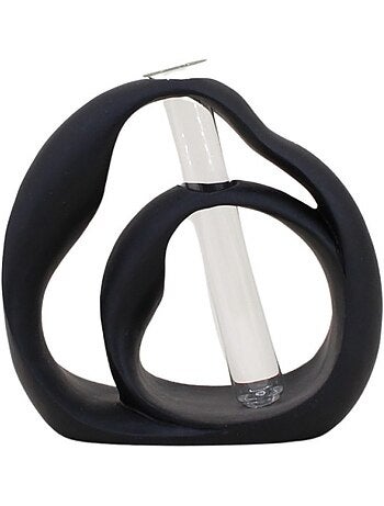 Vase soliflore structure en résine, h22cm