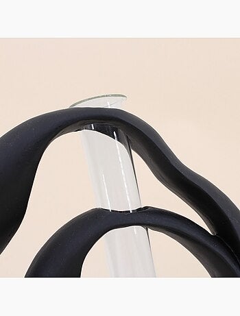 Vase soliflore structure en résine, h22cm