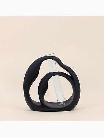 Vase soliflore structure en résine, h22cm
