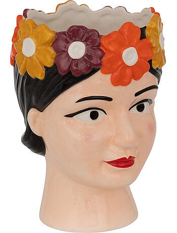 Vase tête de femme couronnée en céramique YUCA