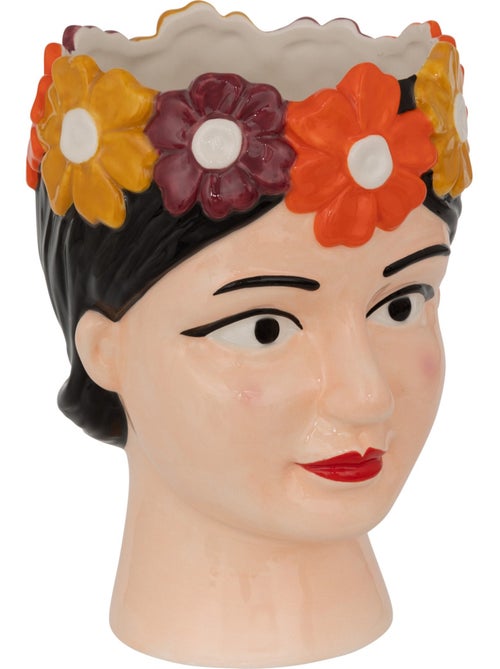 Vase tête de femme couronnée en céramique YUCA - Kiabi