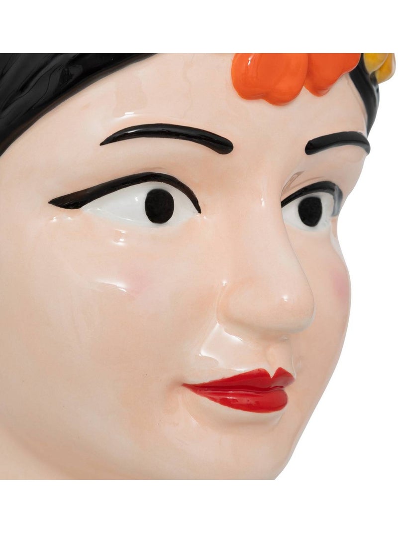 Vase tête de femme couronnée en céramique YUCA Multicolore - Kiabi