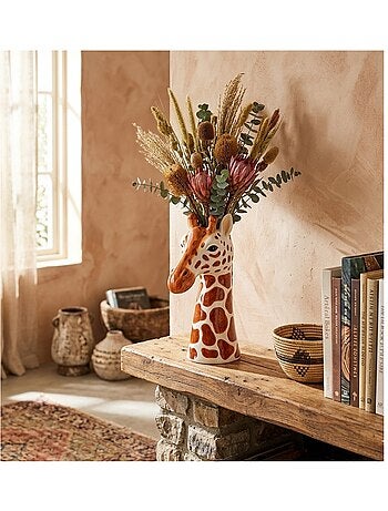Vase Tête de Girafe en Céramique