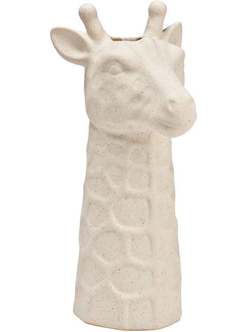 Vase tête de girafe finition sable 14x26x12cm - Kiabi