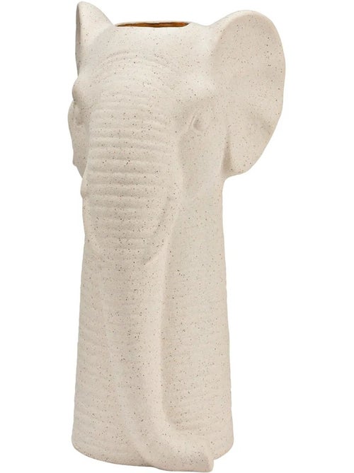Vase tête d'éléphant finition sable - Kiabi