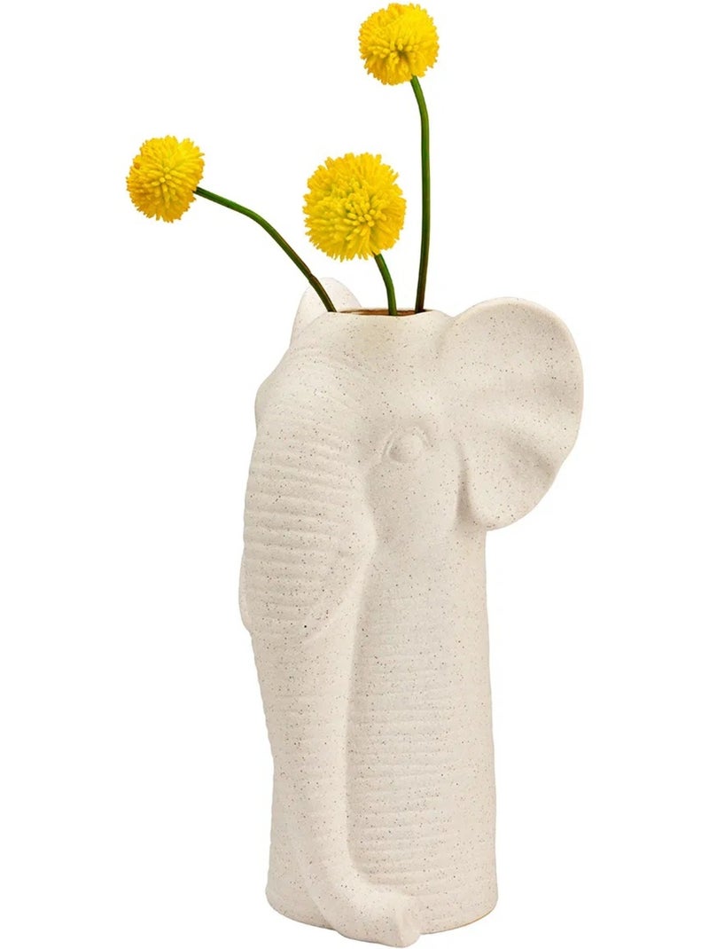 Vase tête d'éléphant finition sable Beige - Kiabi