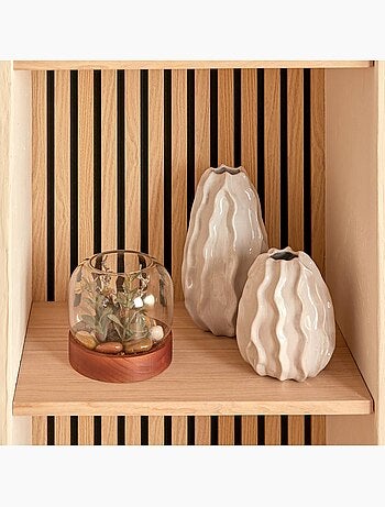 Vase texturé organique en grès émaillé SANDRI