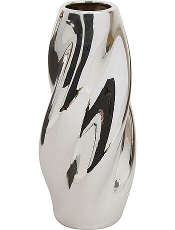 Vase torsadé compact en dolomite émaillée SKY