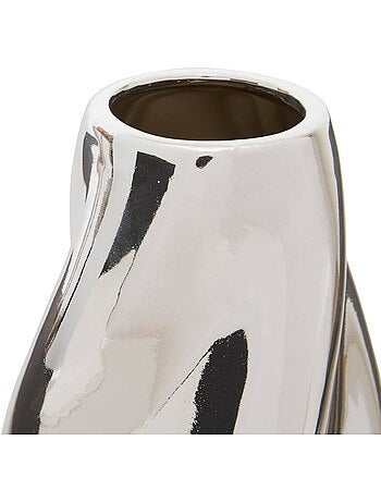 Vase torsadé compact en dolomite émaillée SKY