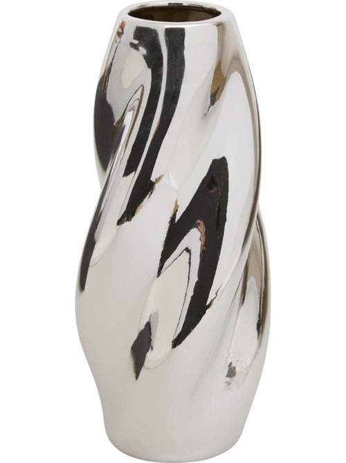 Vase torsadé compact en dolomite émaillée SKY - Kiabi