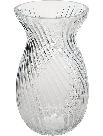Vase torsadé compact en verre MANEL