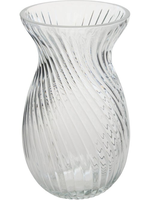 Vase torsadé compact en verre MANEL - Kiabi