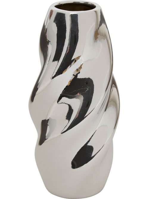 Vase torsadé en dolomite émaillée SKY - Kiabi