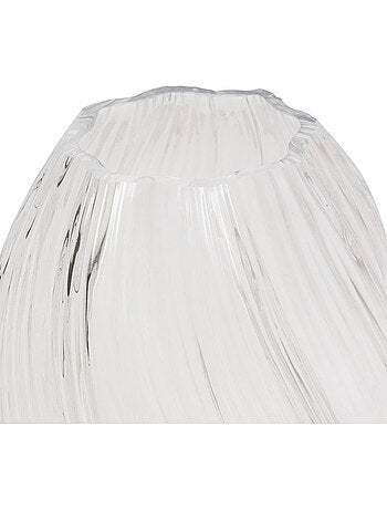 Vase torsadé strié en verre teinté VALMA