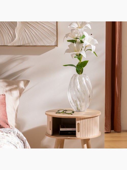 Vase torsadé strié en verre teinté VALMA - Kiabi