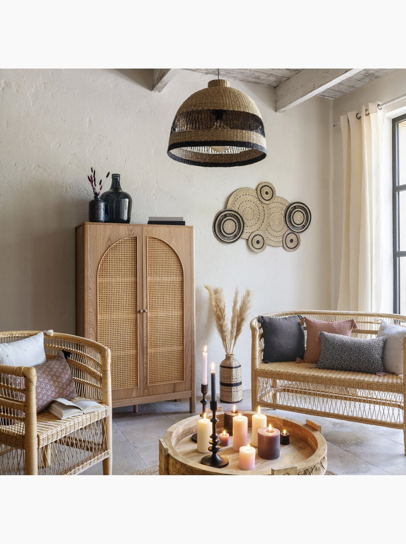 Vase tressé en paille LUMIERE D'HIVER Beige - Kiabi