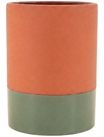 Vase tube en céramique bicolore 17cm