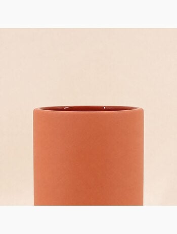 Vase tube en céramique bicolore 17cm