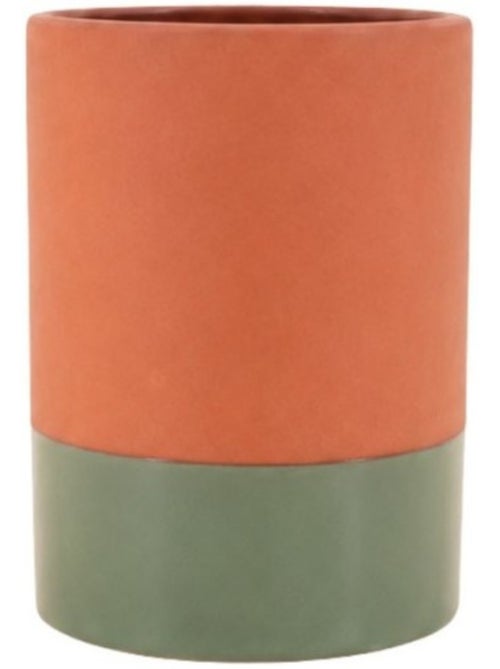 Vase tube en céramique bicolore 17cm - Kiabi
