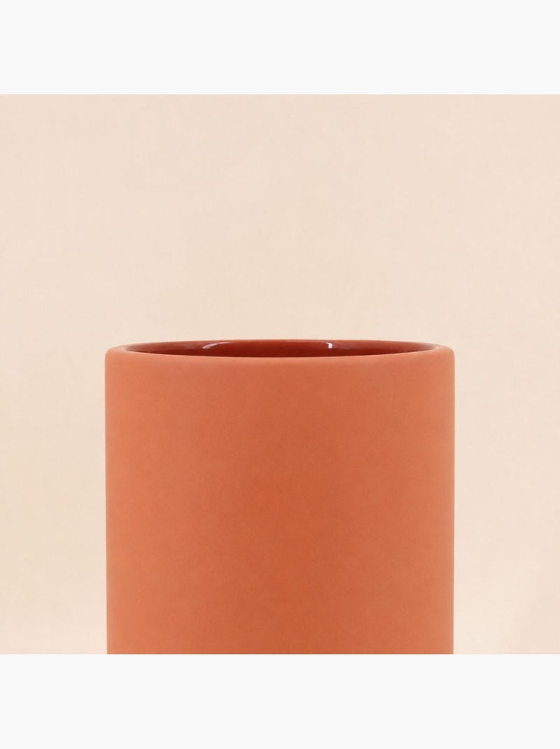 Vase tube en céramique bicolore 17cm Vert - Kiabi
