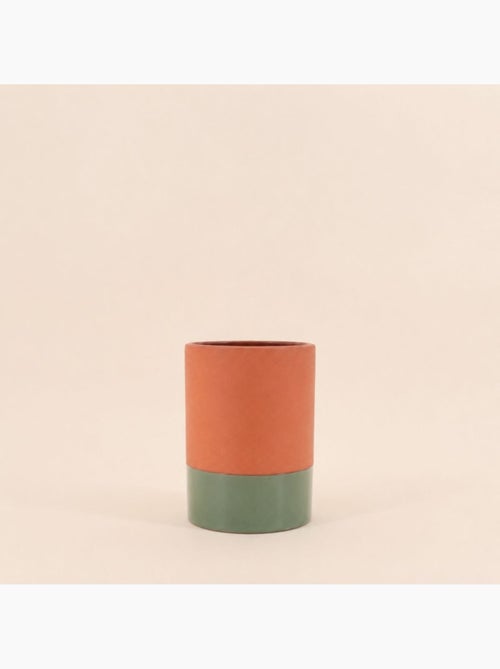 Vase tube en céramique bicolore 17cm - Kiabi