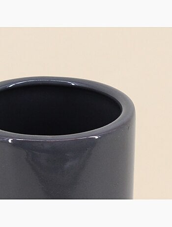 Vase tube en céramique bicolore 25cm