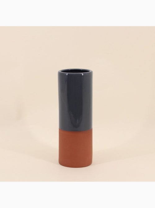Vase tube en céramique bicolore 25cm - Kiabi Vase tube en céramique bicolore 25cm - Kiabi