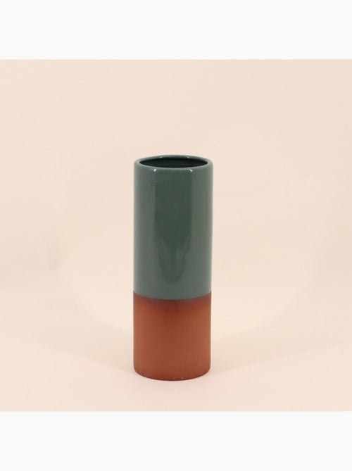 Vase tube en céramique bicolore 25cm - Kiabi Vase tube en céramique bicolore 25cm - Kiabi