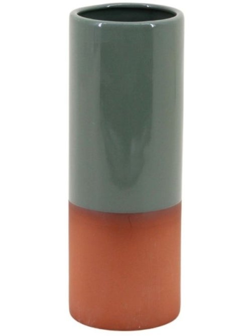 Vase tube en céramique bicolore 25cm - Kiabi Vase tube en céramique bicolore 25cm - Kiabi
