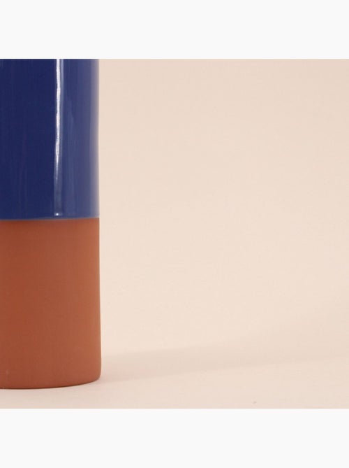 Vase tube en céramique bicolore, H25cm - Kiabi