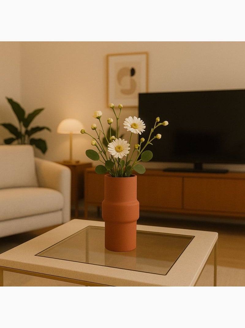 Vase tube rond, H20cm Terracotta - Kiabi