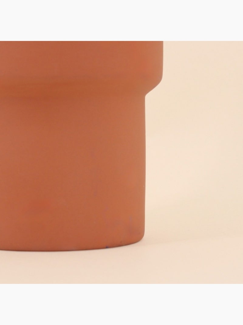 Vase tube rond, H20cm Terracotta - Kiabi
