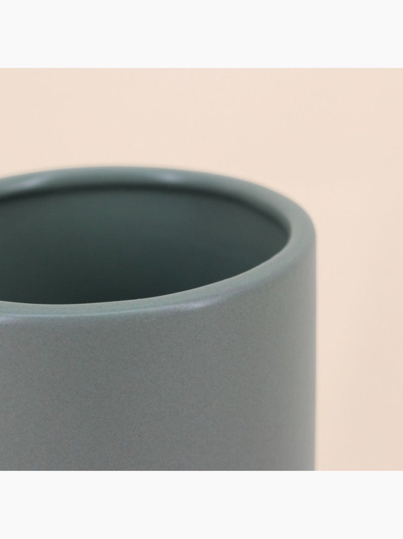 Vase tube rond, H20cm Vert - Kiabi