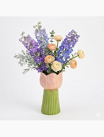 Vase tulipe en porcelaine