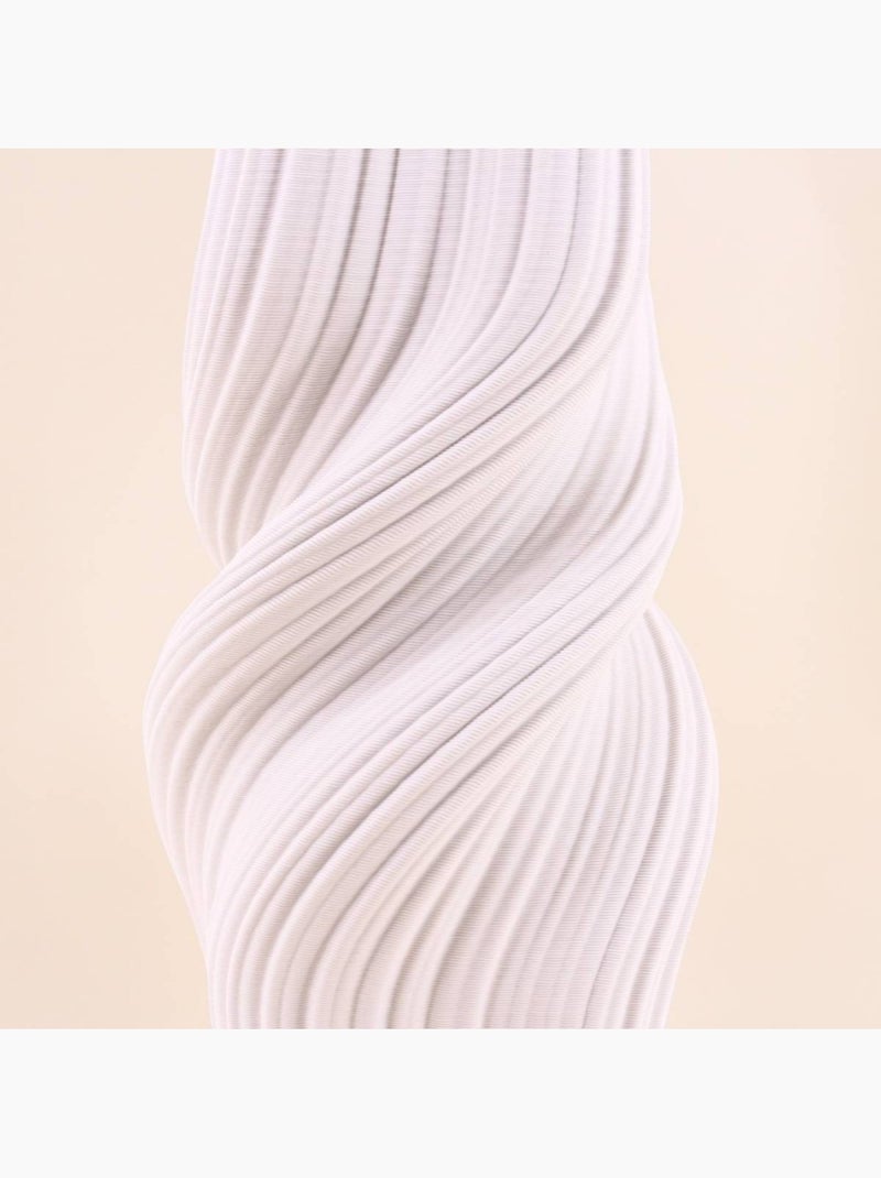 Vase twist en céramique blanche 3D, H39cm Blanc - Kiabi